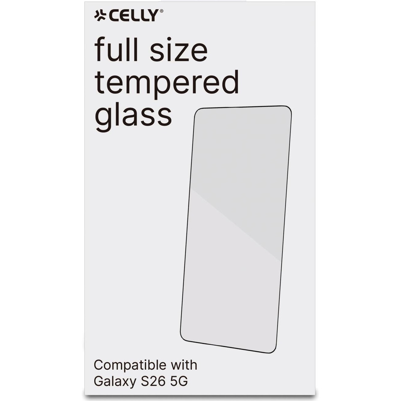 Folie de protectie Celly din sticla pentru ecran Samsung Galaxy S26, Transparent