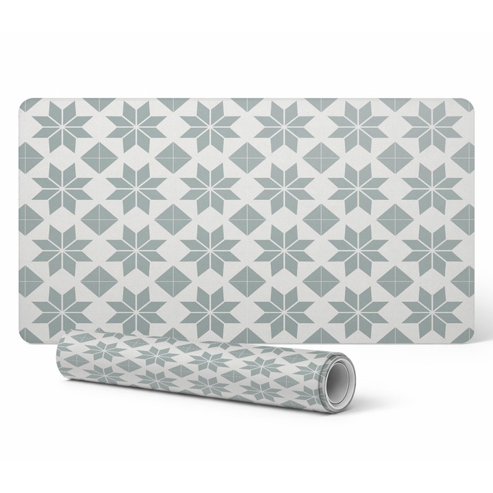 Mousepad Tulup, 120x60cm, model floral geometric