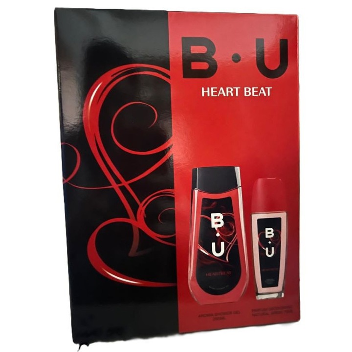 B.U. Heartbeat Ajándék Szett, Nőknek, Testpermet 250 ml és Testpermet 75 ml