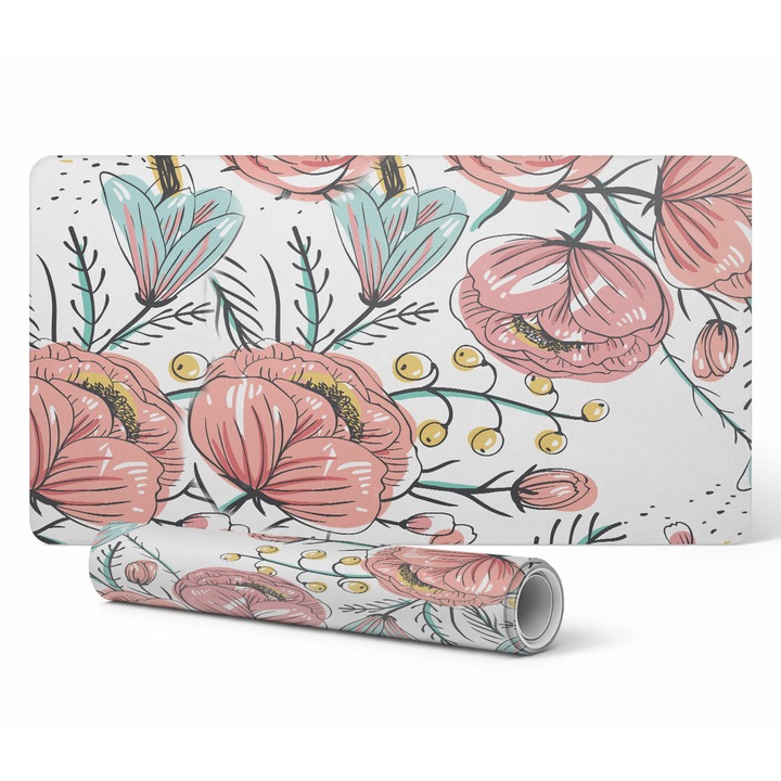 Mousepad Tulup, model retro, 120x60cm, multicolor, 1,6mm grosime