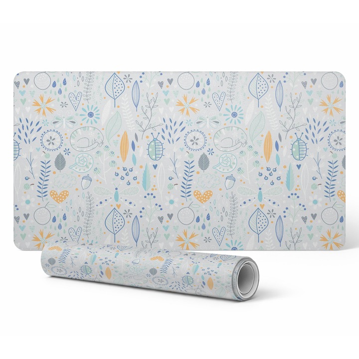 Mapa protectie birou Tulup, model natura, vinil, 100x50cm, 1.6mm, rezistent la decolorare