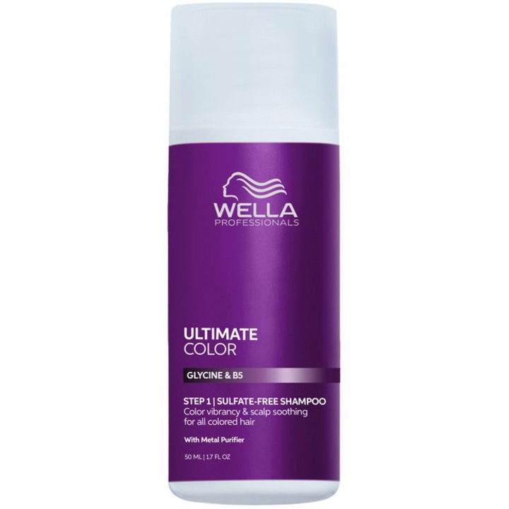 Sampon pentru par vopsit cu glicina & B5 Wella Professionals Ultimate Color Shampoo de protectie a culorii, 50 ml