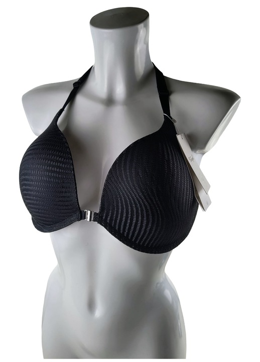 TRIUMPH Сутиен Push-Up Текстурирана Мрежа Черен 90C EU