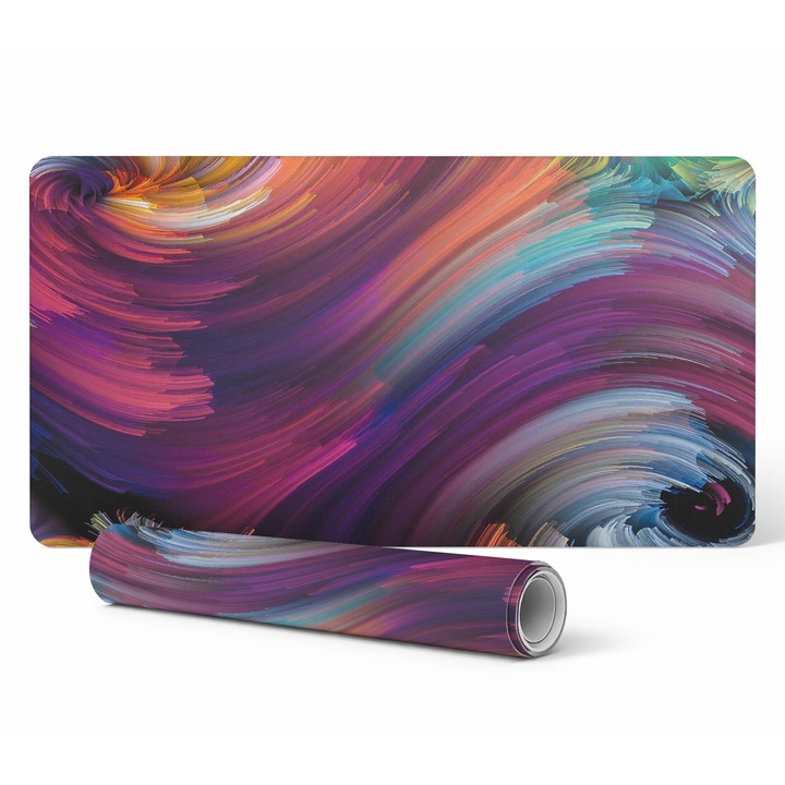 Mousepad Tulup, 90x45cm, multicolor, rezistent la decolorare si raze UV