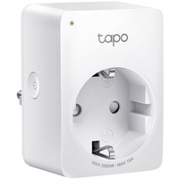 Priza smart TP-Link Mini Tapo P110M, Wi-Fi, compatibila Matter, monitorizare consum energie, control vocal, 16A, compatibil cu Android / iOS, Amazon Alexa si Google Assistant, 220-240V, Alb