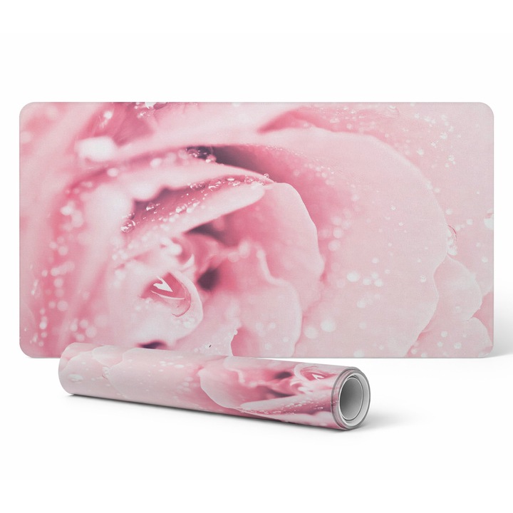 Mousepad Tulup, model Kwiat Z Kroplami, 100x50cm, material vinil, grosime 1,6mm