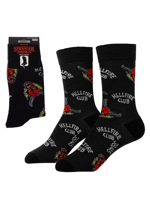 Stranger Things Hellfire șosete lungi pentru adulți 38/45