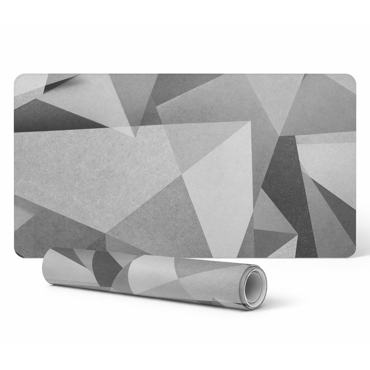 Mousepad Tulup, model geometric, 120x60cm, rezistent la decolorare, 1.6mm