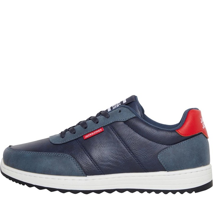 JACK AND JONES Férfi Phil Edzőcipő Sötétkék/Szürkéskék/Piros - EU41 UK7 US8