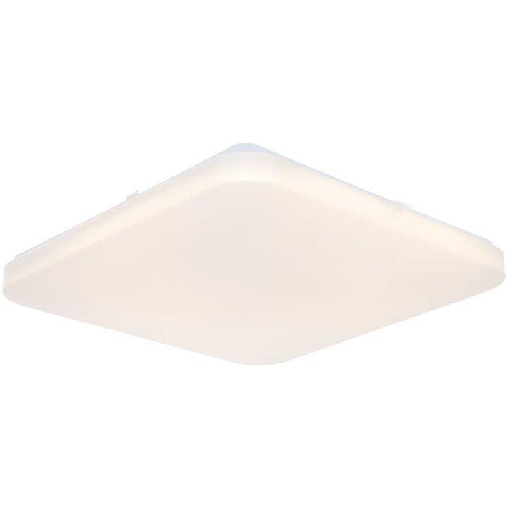 Plafoniera patrata LED OSRAM 36W, 2880 lm, lumina calda (3000K), IP20, IK03, 380x380x63 mm, montaj aplicat, Alb, clasa energetica E