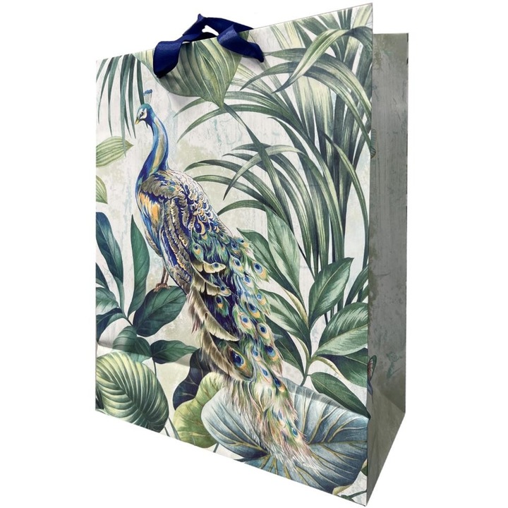 Set 10 x Pungi Cadou Mari, Peacock, 26.5 x 33.5 x 13 cm, Perfecto