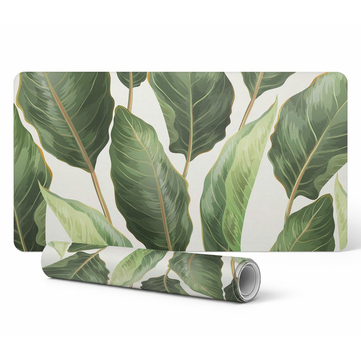 Mousepad Tulup, Linii tropicale, 90x45cm, 1,6mm grosime, rezistent la decolorare