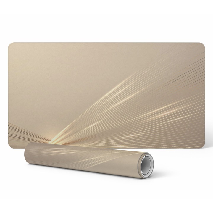 Mousepad Tulup, 120x60cm, 1.6mm, rezistent la decolorare, bej