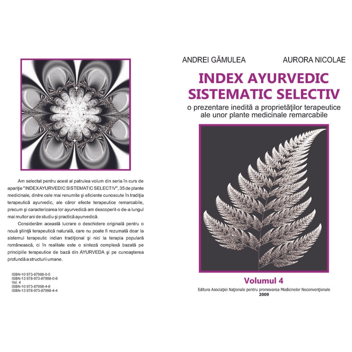 Index ayurvedic sistematic selectiv - plante din India - editia 2009, vol 4, Editura Ayus