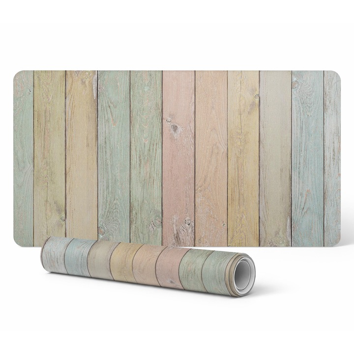 Mata de birou antiderapanta Tulup, model pastel, 100x50 cm, 1,6 mm, rezistenta la decolorare