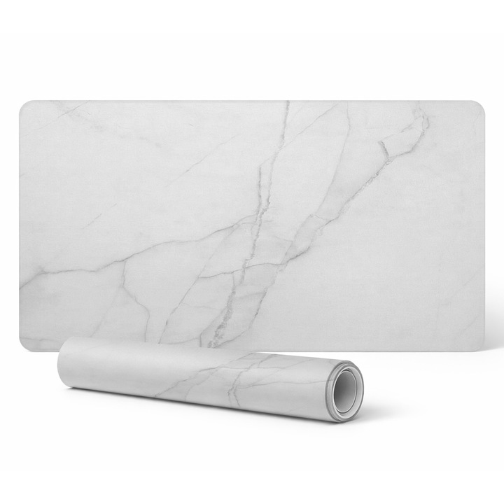 Mousepad Tulup, marmura, 120x60cm, 1,6mm grosime, rezistent la decolorare