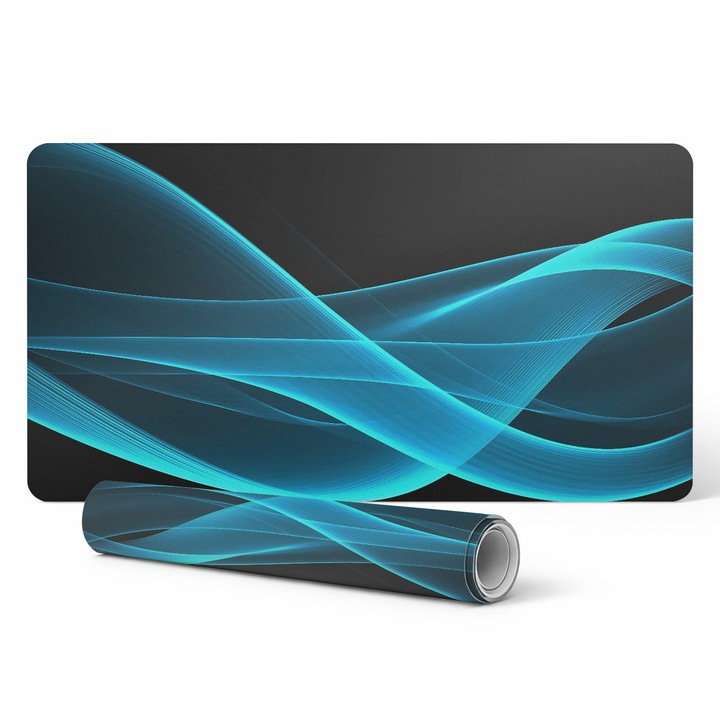 Mousepad Tulup, model abstract, 90x45cm, 1.6mm, rezistent la decolorare si raze UV