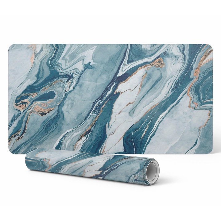 Covor protectiv Tulup, model Marmurowe Fale, 120x60cm, vinil, rezistent la decolorare, 1,6mm grosime