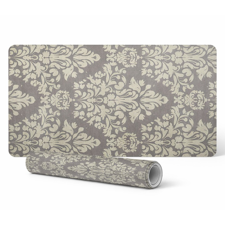 Mapa protectie birou Tulup, model clasic cu motiv floral, 90x45cm, rezistent la decolorare, 1,6mm grosime