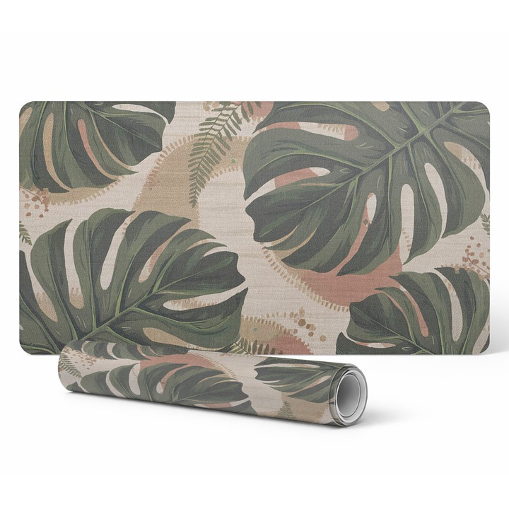 Mousepad Tulup, model cu frunze, 100x50cm, multicolor, 1.6mm grosime