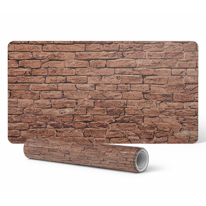 Mapa protectie birou Tulup, imprimeu caramida retro, 90x45cm, 1,6mm grosime