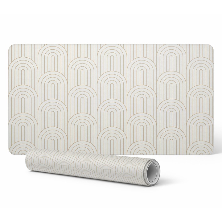 Mapa protectie birou Tulup, design retro, 90x45cm, rezistenta la decolorare si raze UV