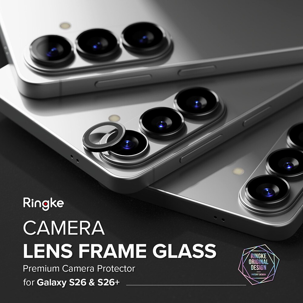 Folie Camera pentru Samsung Galaxy S26 / S26 Plus (set 2) - Ringke Camera Lens Frame Glass - Black