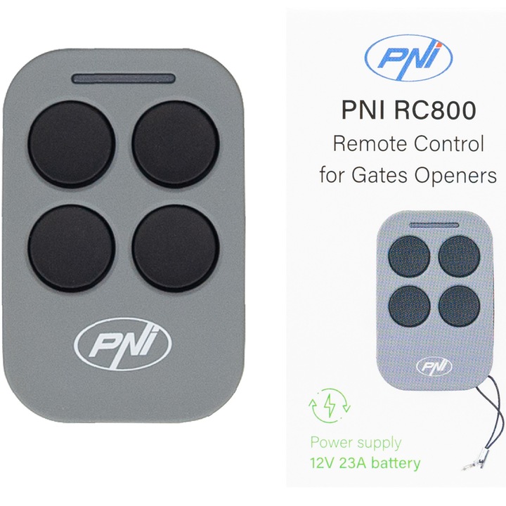 Telecomanda suplimentara PNI RC800 pentru kit automatizare porti autoportante PNI AP800C si porti batante PNI MAB300