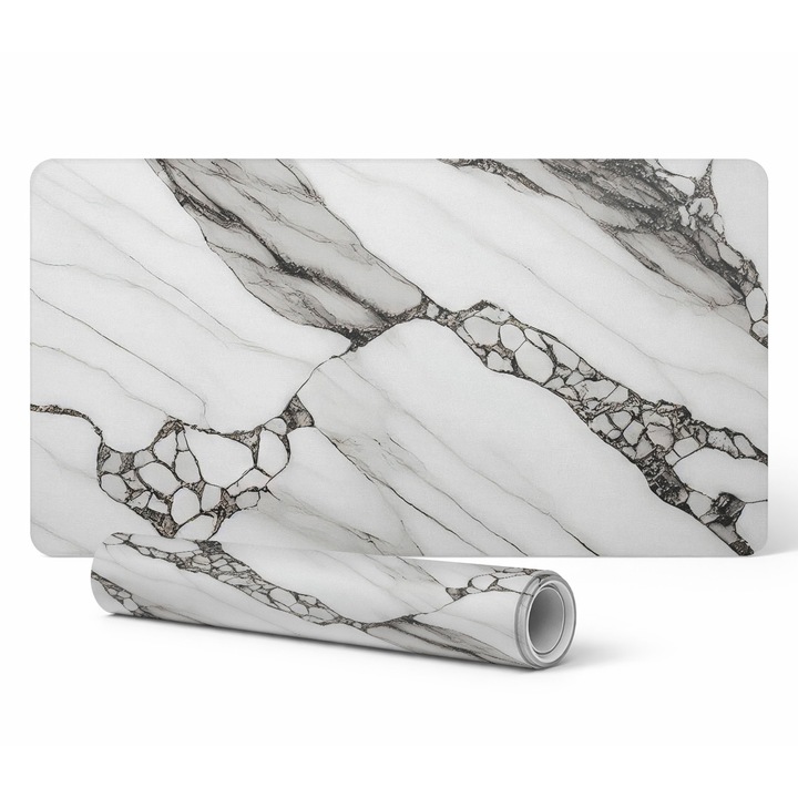 Mousepad Tulup, model marmura, 120x60cm, 1,6mm grosime, rezistent la decolorare
