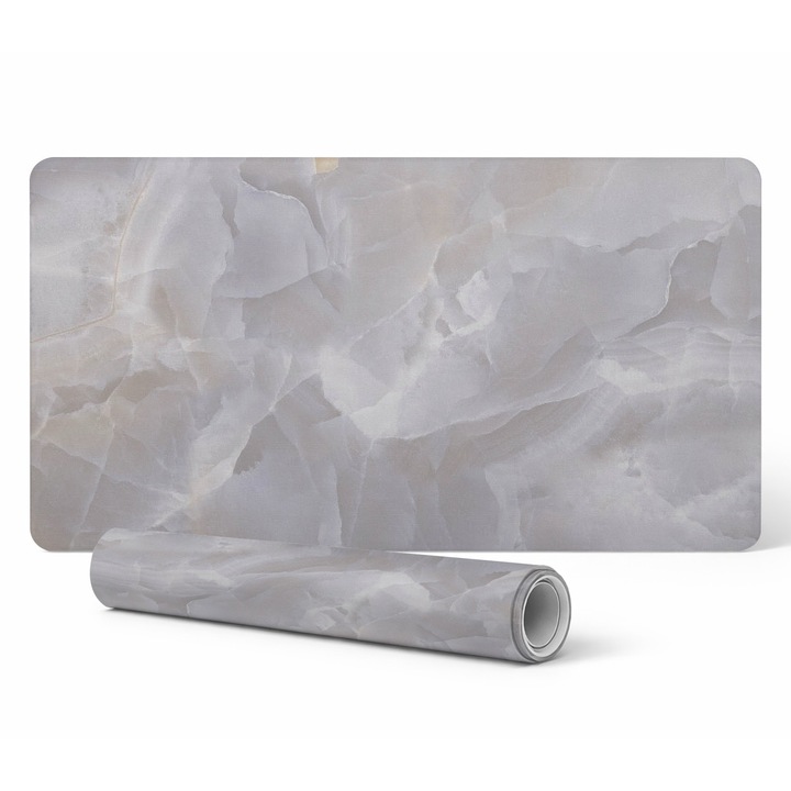 Mapa protectie birou Tulup, model marmura, 90x45cm, 1,6mm, rezistenta la decolorare