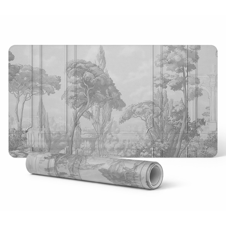 Mapa protectie birou Tulup, model copaci, 90x45cm, rezistent la decolorare, 1,6mm grosime