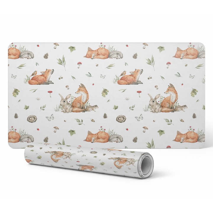 Mousepad Tulup, model Lesne Zwierzeta, 100x50cm, multicolor, 1,6mm grosime