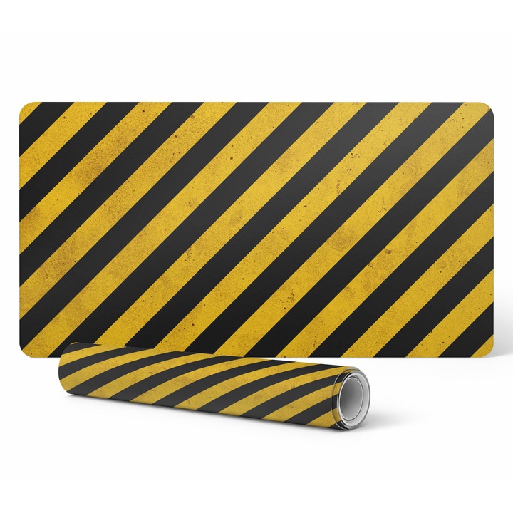 Mapa protectie birou Tulup, 90x45cm, rezistenta la decolorare si raze UV, galben/negru