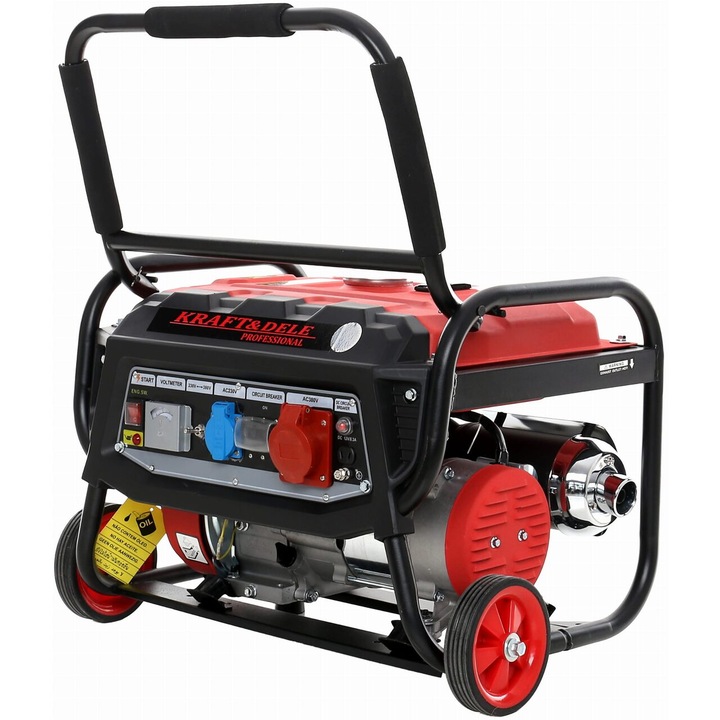 Generator de curent 3000W, motor in 4 timpi, 230V - 380V, 7 CP, pornire manuala, Kraft