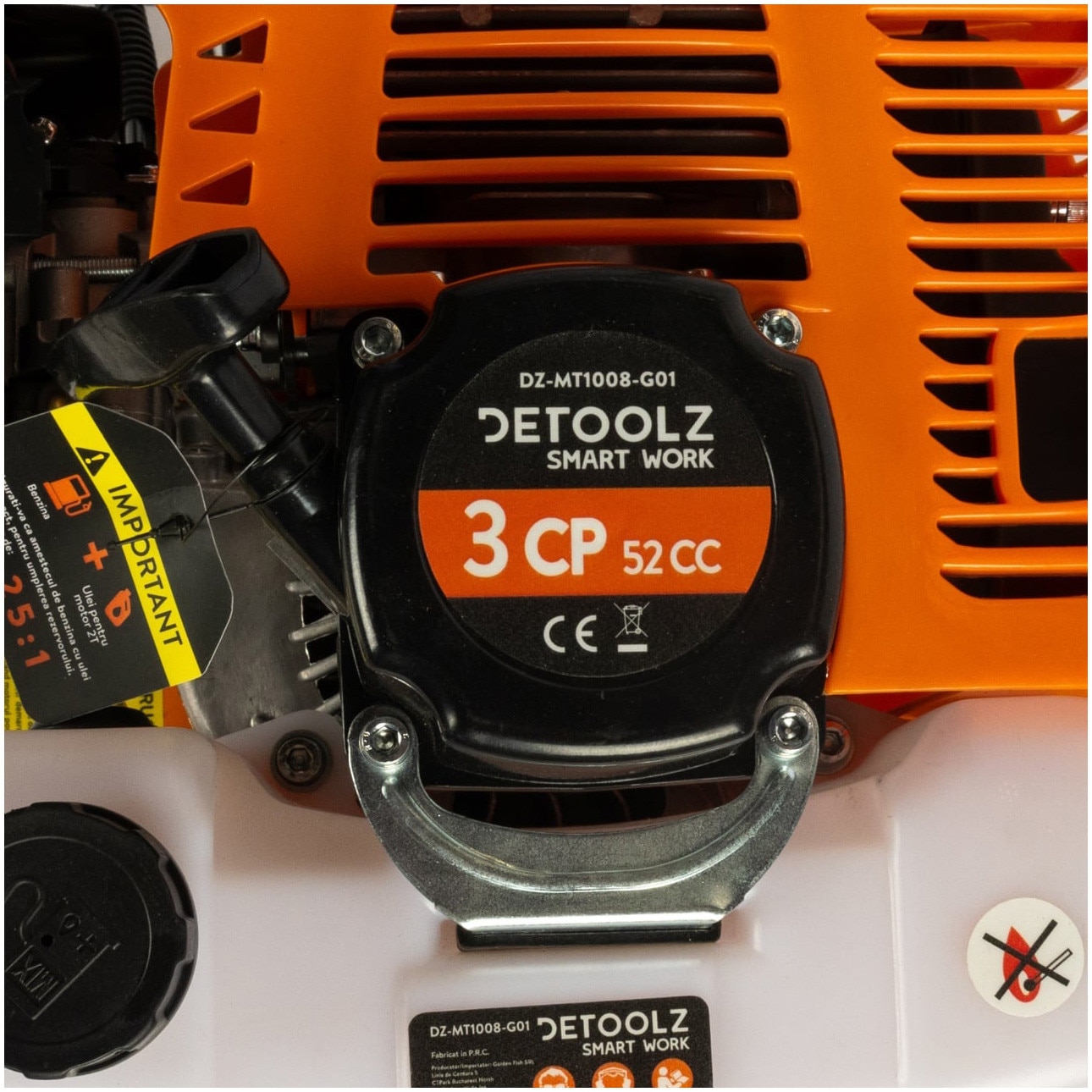 Motosapa pe benzina Detoolz DZ-MT1008-G01, putere 3 CP, 52 CC, 2