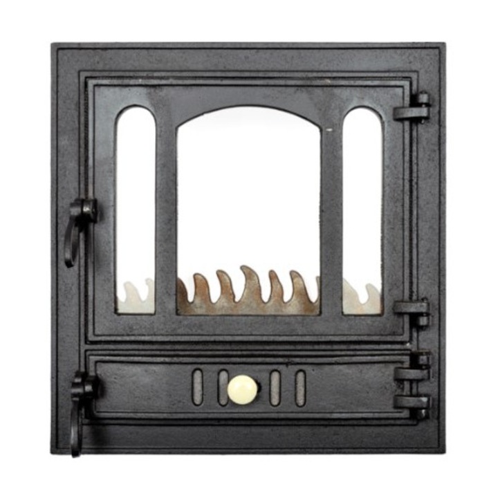 Usa semineu Visio cu geam termorezistent 460x480mm