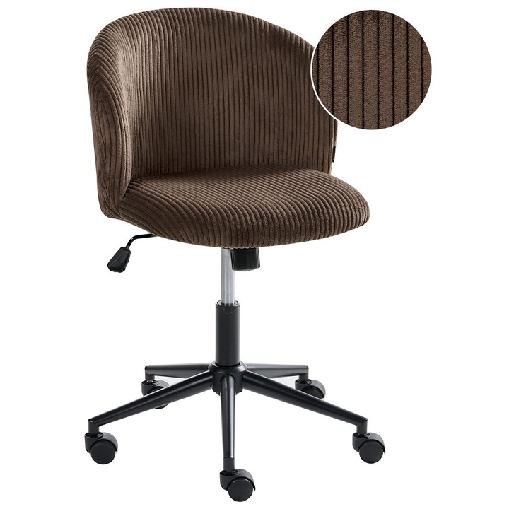 Scaun ergonomic Miles Velur Maro inchis