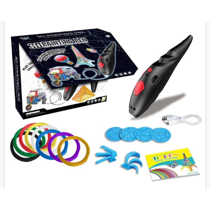 3D писалка с 8 нишки и USB зарядно устройство