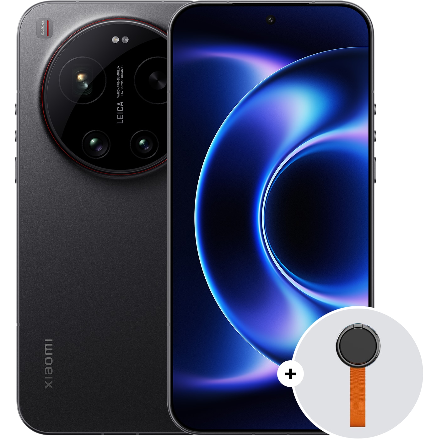 Telefon mobil Xiaomi 17 Ultra, 5G, 16GB RAM, 512GB ROM, Negru + Woven Strap Ring Stand