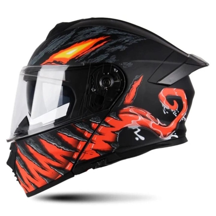 Casca Moto Flip UP Remo Helmets, Ochelari Soare Integrati, Ventilatie Dinamica, Captuseala Detasabila, Design Ergonomic