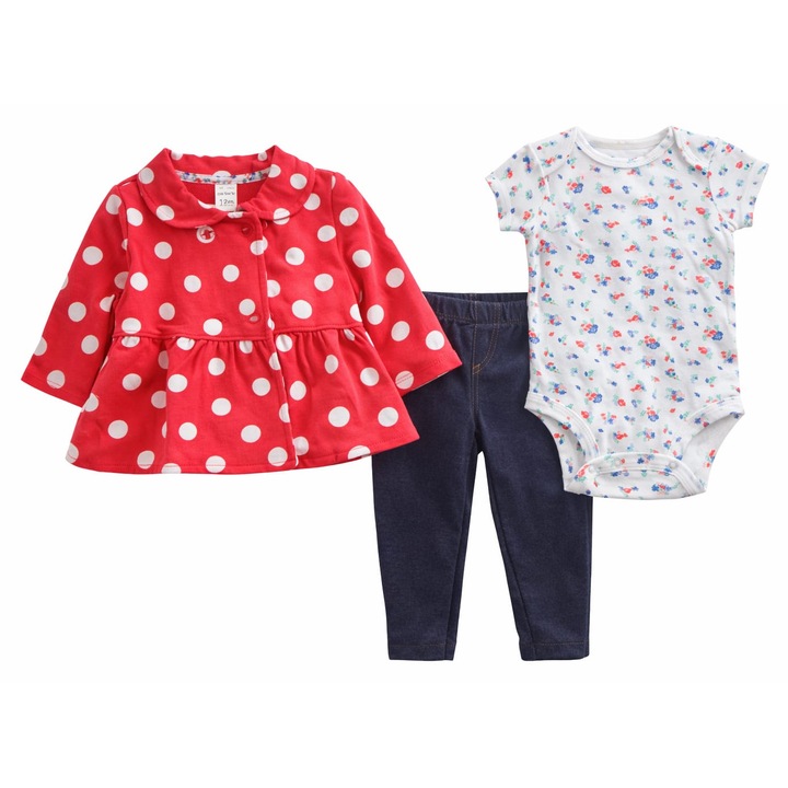 Compleu Carter's bumbac 3 piese fetita 12 luni