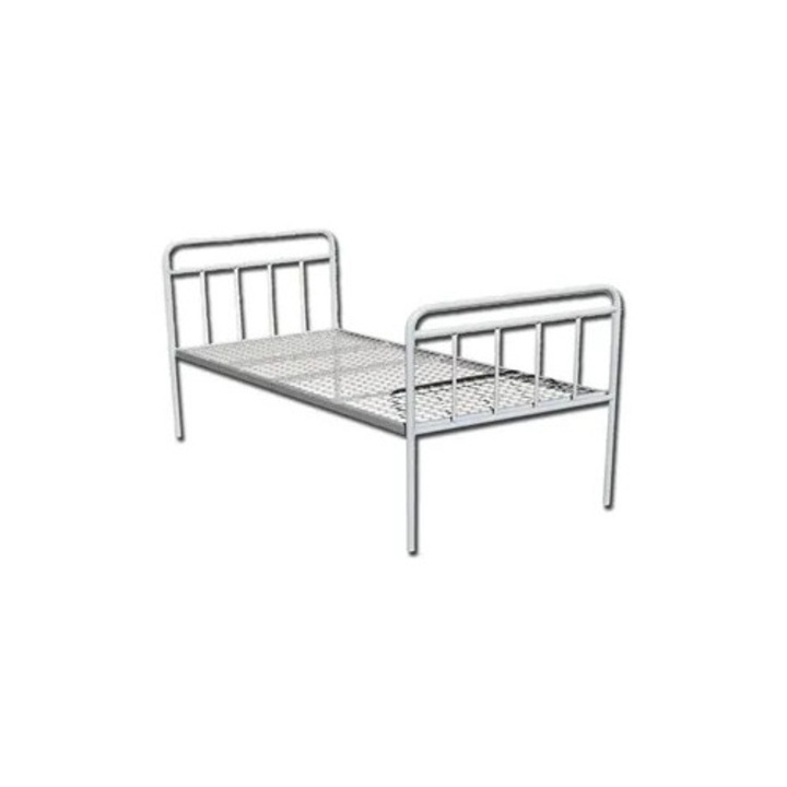 Pat de spital Gima, standard, alb, otel, 110 kg