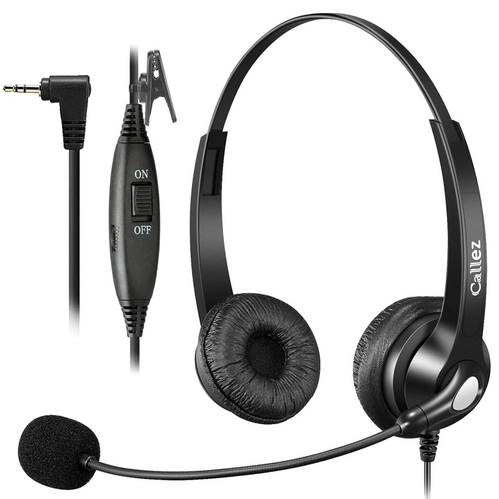 Casti Callez cu mufa de 2, 5 mm, microfon, anulare zgomot, wired