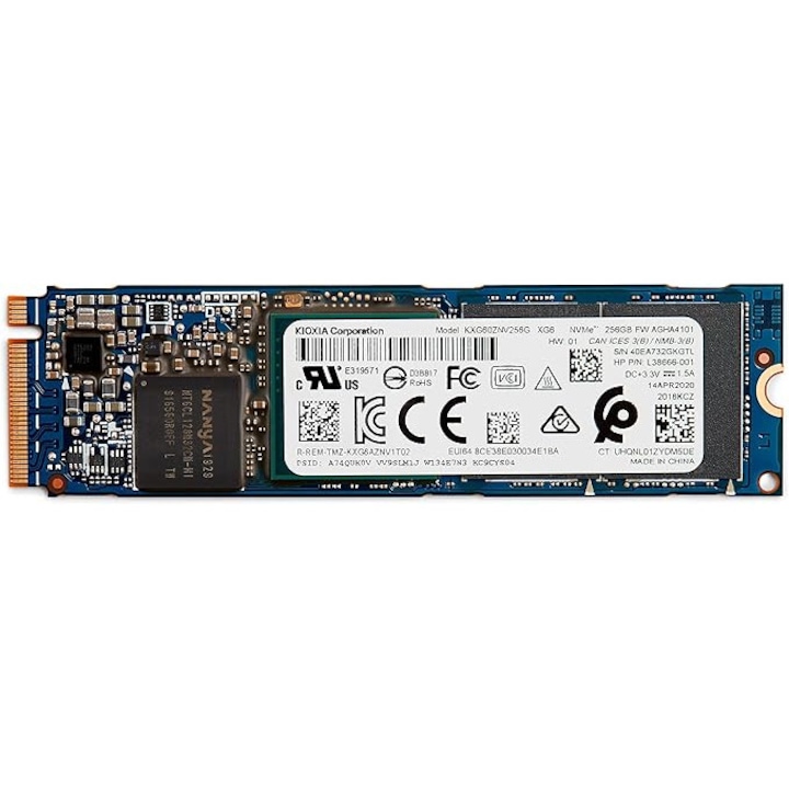 SSD HP 1D0H6AA, 256GB, M.2 2280, PCIe Gen 3.0 x4, насипно