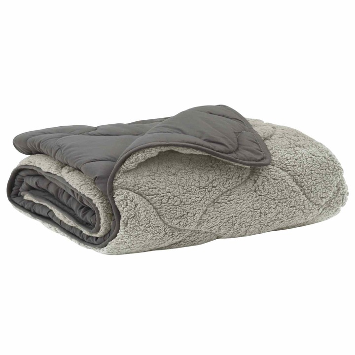 Duvet complet vidaXL, pe tot parcursul anului Gri deschis 135 x 200 cm