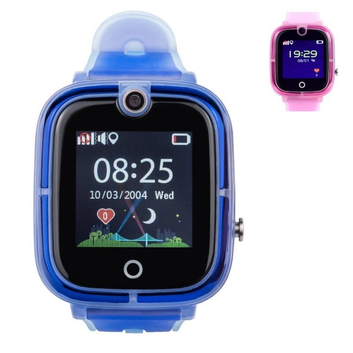 Secutek SWX-KT07 GPS gyermekóra, kék, 11,5x19cm, 3 üzemmód