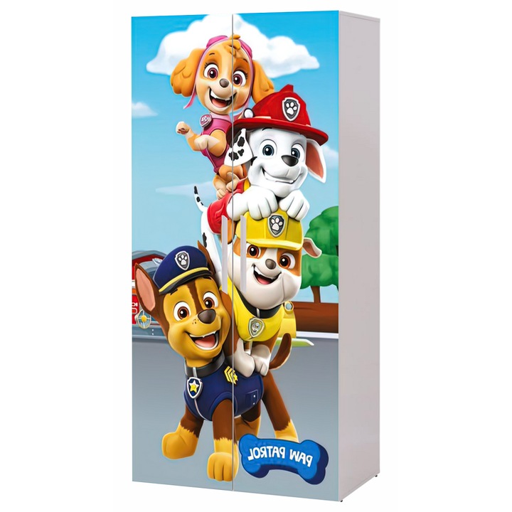 Детски гардероб Patolino, Пес патрул, 2 врати, многоцветен, 180x80x45 см