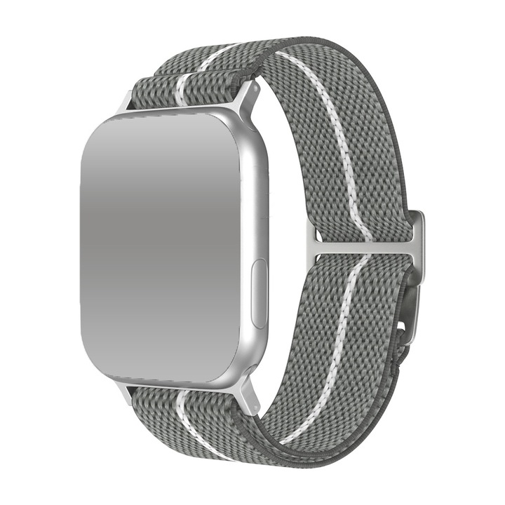 Curea Ceas Vogo® Compatibila Cu Apple Watch 1/2/3/4/5/6/7/8/9, SE, 42/44/45/49mm, Naylon, Gri