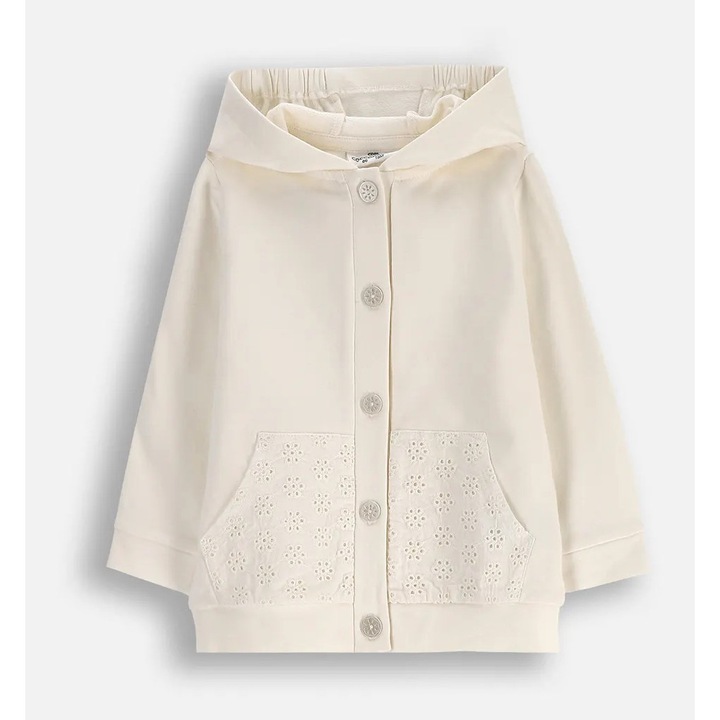 Суичър с цип Coccodrillo, екрю, Екрю