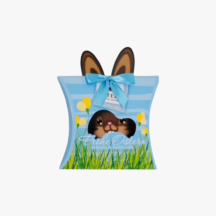 Oua de Ciocolata Praline Peters, 6 bucati, nougat cu lapte, negru, crocant, bleu, 120g